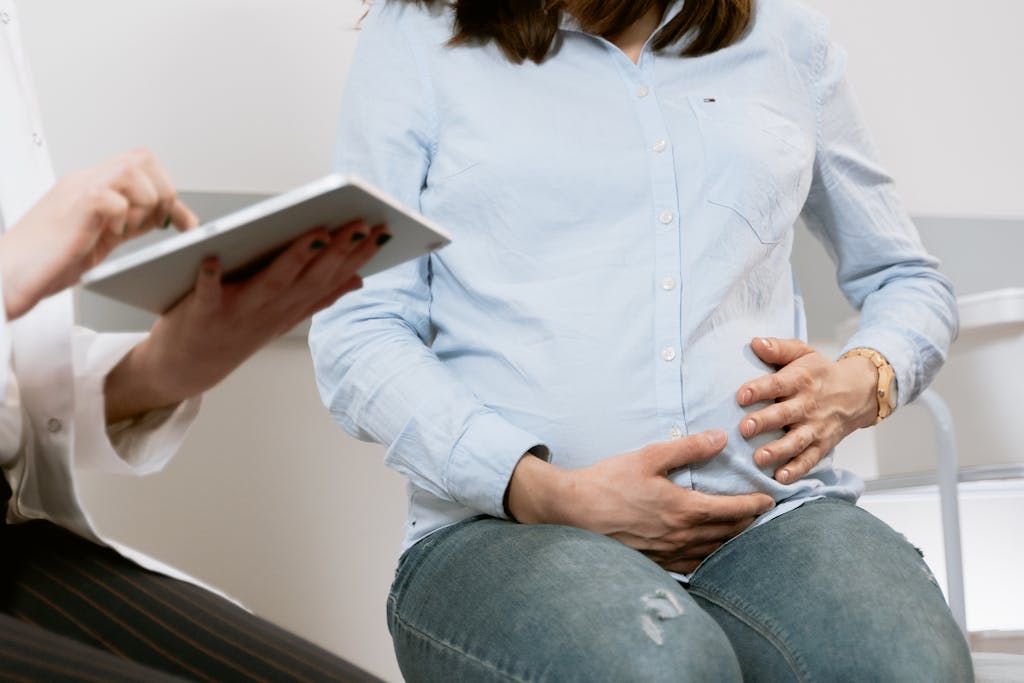 Close-Up Photo Of Pregnant Woman